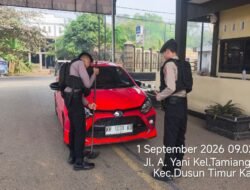 *Perketat Keamanan Mako, Dengan Mirror Detection Satsamapta Polres Bartim Sterilisasi Kendaraan Roda Empat*