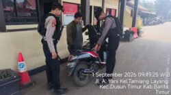 *Cegah Barang Berbahaya Masuk Mako, Satsamapta Polres Bartim Periksa Kendaraan Roda Dua*