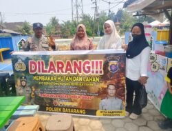 Cegah Terjadinya Karhutla, Anggota Polsek Basarang Lakukan Sosialisasi Secara Rutin