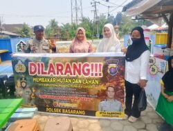 Cegah Terjadinya Karhutla, Anggota Polsek Basarang Lakukan Sosialisasi Secara Rutin