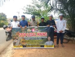 Polsek Basarang Sosialisi Larangan Ilegal Mining Di Wilayah Hukumnya