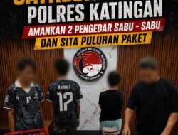 Sekali Bergerak, Satresnarkoba Polres Katingan Ringkus 2 Pelaku dan Sita Puluhan Paket Sabu – Sabu
