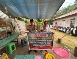 **Polsek Awang Gencarkan Sosialisasi Karhutla, Warga Desa Biwan Diajak Bersama Cegah Kebakaran Hutan dan Lahan**