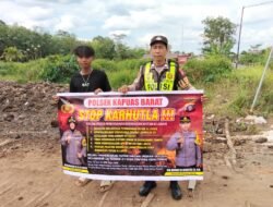 Cegah Karhutla Sejak Dini, Polsek Kapuas Barat Ajak Warga Mandomai Buka Lahan Tanpa Bakar