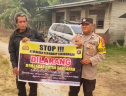 Polsek Tewang Sangalang Garing dan Pulau Malan Imbau Warga Tidak Membuka Lahan Dengan Membakar