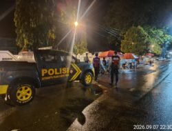 *Antisipasi Premanisme dan Kejahatan Jalanan, Satsamapta Bartim Pantau Taman Trotoar SDN 3*