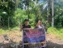 *Cegah Karhutla, Polsek Benua Lima Sosialisasikan Larangan dan Sanksi Pembakaran Lahan*