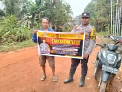 CEGAH BENCANA ASAP, POLSEK MARIKIT SOSIALISASIKAN LARANGAN KARHUTLA DI DESA TUMBANG DAKEI