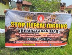 SOSIALISASI PENEBANGAN HUTAN SECARA LIAR (ILEGAL LOGING) OLEH PERSONIL POLSEK PULAU PETAK