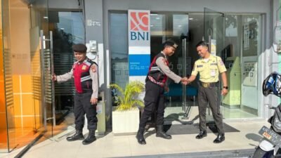 Keamanan Pengguna Layanan BNI Sukamara Jadi Perhatian Sat Samapta dalam Patroli Pagi