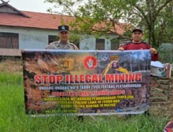 PERSONEL POLSEK PULAU PETAK LAKSANAKAN SOSIALISASI ILEGAL MINING KE MASYARAKAT GUNA PENCEGAHAN TAMBANG LIAR DI WILAYAH KECAMATAN PULAU PETAK