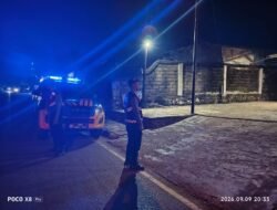 *Patroli Malam Satsamapta Sisir Ruang Publik, Kamtibmas Tamiang Layang Tetap Kondusif*