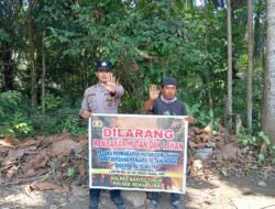 *Cegah Karhutla, Polsek Benua Lima Masif Tegaskan Larangan Membakar Lahan kepada Masyarakat*