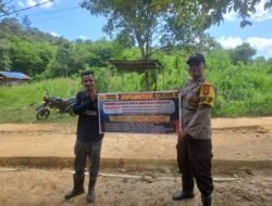 Upaya Pencegahan Kebakaran Hutan dan Lahan di Kecamatan Katingan Hulu dan Bukit Raya, Bhabinkamtibmas sosialisasi kepada masyarakat.