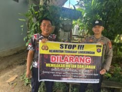 Ciptakan lingkungan sehat Polsek Tws Garing dan Pulau Malan sosialisasi Stop Karhutla.
