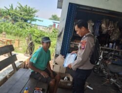 Personel Polsek Basarang Himbau Maklumat Polda Kalteng Dengan Warga Di Wilayah Hukumnya