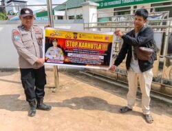 POLSEK MARIKIT SOSIALISASIKAN LARANGAN KARHUTLA DAN SANKSI HUKUM KEPADA WARGA DESA TUMBANG HIRAN