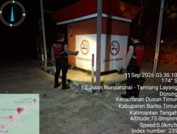 *Cegah Risiko Kebocoran BBM, Satsamapta Polres Bartim Cek Keamanan Pom Mini Saat Dini Hari*