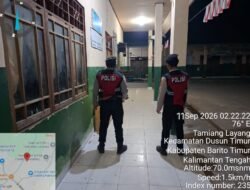 *Dini Hari, Satsamapta Polres Bartim Cek Halaman Sekolah untuk Cegah Gangguan Kamtibmas*