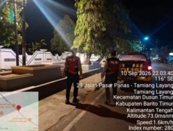 *Patroli Perintis Presisi, Satsamapta Polres Bartim Pantau RTH di Depan SDN 3 Tamiang Layang*