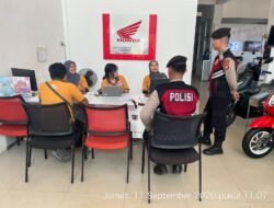 *Patroli Kota Presisi Satsamapta Polres Bartim Sasar Dealer Honda, Pegawai Diingatkan Waspadai Gangguan Kamtibmas*