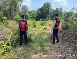 *Turun Langsung ke Lahan Warga, Tim Patroli Presisi Imbau Warga Tidak Sembarangan Membakar Sampah Cegah Karhutla**