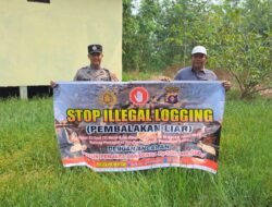SOSIALISASI PENEBANGAN HUTAN SECARA LIAR (ILEGAL LOGING) OLEH PERSONIL POLSEK PULAU PETAK
