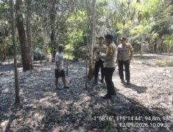 *Groundcheck Hotspot di Hayaping, Polsek Awang Pastikan Api Karhutla Padam dan Tak Menjalar**