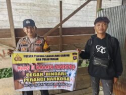 ‎Melalui Media Spanduk, Polsek Tewang Sangalang Garing dan Pulau Malan Imbau Warga Tidak Terjerumus  Penyalahgunaan Narkoba.