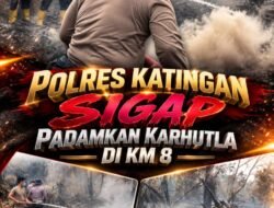 Polres Katingan Sigap Padamkan Karhutla di Km 8