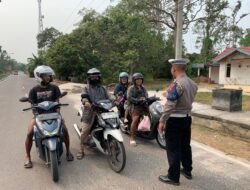 Tingkatkan Kesadaran Berkendara, Satlantas Polres Pulang Pisau Gencarkan Imbauan Kamseltibcarlantas