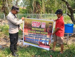 Cegah Karhutla, Polsek Kahayan Hilir Gencarkan Sosialisasi Larangan Membakar Hutan dan Lahan di Kelurahan Kalawa