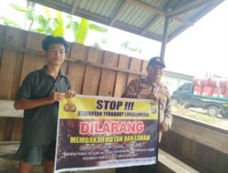 Polsek Tewang Sangalang Garing dan Pulau Malan Imbau Warga Tidak Membuka Lahan Dengan Membakar