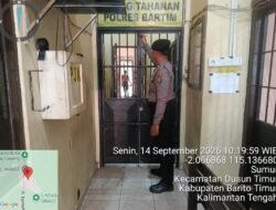 *Cegah Gangguan Keamanan, Satsamapta Polres Bartim Perketat Pengawasan Rutan dan Pastikan Aman*