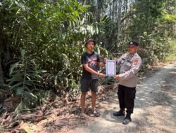 *Polsek Awang Bergerak Serentak, Sosialisasikan Maklumat Kapolda Kalteng dan Tegaskan Larangan Bakar Hutan dan Lahan di 11 Desa*