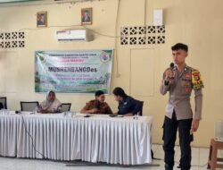 **Musrenbangdes Matabu Jadi Momentum Cegah Karhutla, Bhabinkamtibmas Ajak Warga Perkuat Kewaspadaan**
