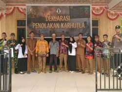 *Polsek Pematang Karau Tegaskan Larangan Membakar Lahan, Warga Kupang Bersih Deklarasikan Tolak Karhutla*
