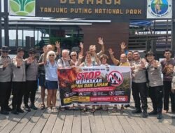 Serdik Sespimmen Polri Bersama Polres Kobar Sosialisasi Larangan Karhutla di Dermaga Tanjung Puting