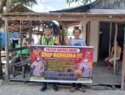Polsek Kapuas Barat Berikan Imbauan Ke  Masyarakat Tentang Larangan Stop Membakar Lahan Dan Hutan Demi Kelestarian Alam