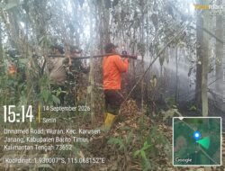 *Pantang Pulang Sebelum Padam, Tim Posko Karhutla Bartim Tuntaskan Pemadaman Dua Titik Api di Wuran**
