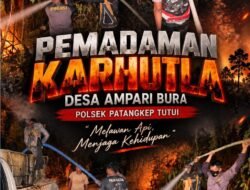 *Respons Cepat Laporan Warga, Posko Karhutla Patangkep Tutui Padamkan Titik Api di Desa Kambitin**