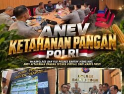 **Perkuat Ketahanan Pangan, Waka Polres Bartim dan Para Perwira Ikuti Zoom Bersama Mabes Polri**