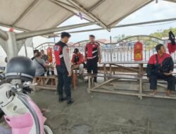 Jaga Keamanan Kawasan Transportasi Air, Sat Samapta Polres Sukamara Pantau Aktivitas di Pelabuhan Speedboat