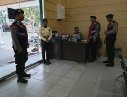 Perkuat Pengawasan di Area Pelayanan Keuangan, Sat Samapta Polres Sukamara Sambangi Bank Kalteng