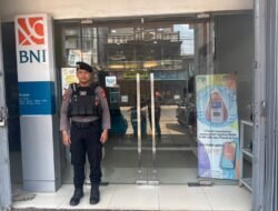 *Patroli Pengamanan Objek Vital Satsamapta, Pastikan Nasabah Tenang dan Aman Bertransaksi di Bank**