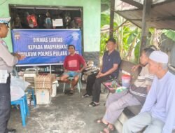 Tingkatkan Kesadaran Pengendara, Satlantas Polres Pulang Pisau Gelar Sosialisasi Tertib Lalu Lintas dan Helm SNI