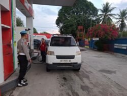 Polsek Kahayan Tengah Peta Stok dan Uji Tera SPBU Desa Bukit Liti