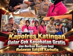 Kapolres Katingan Gelar Cek Kesehatan Gratis dan Berikan Bantuan bagi Relawan Satgas Karhutla