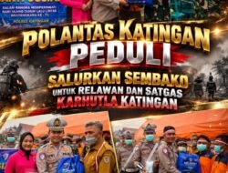 Polantas Katingan Peduli, Salurkan Sembako untuk Relawan dan Satgas Karhutla Katingan