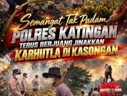 Semangat Tak Padam, Polres Katingan Terus Berjuang Jinakkan Karhutla di Kasongan